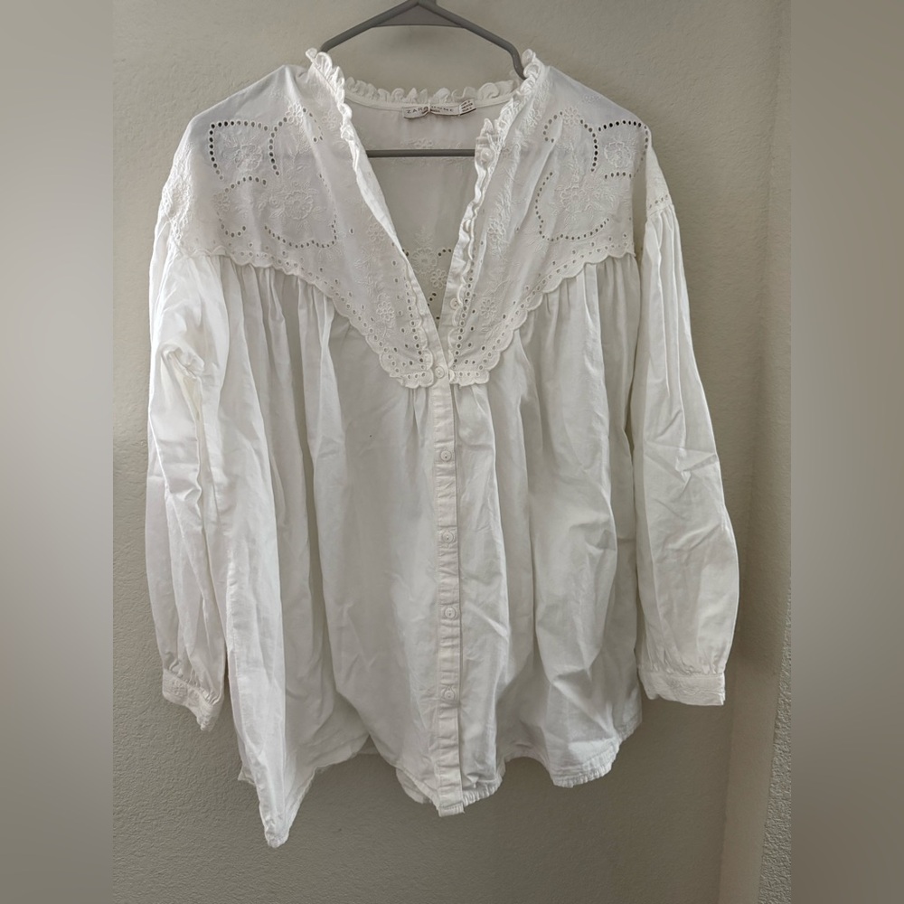 Zara Eyelet Blouse